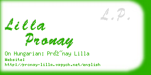 lilla pronay business card